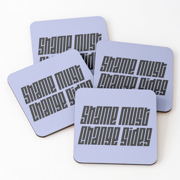 Item preview, Shame must change sides - black typography art designed and sold by kobyakov.