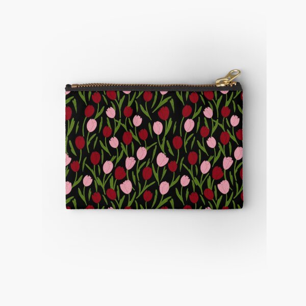Item preview, pink and red tulip pattern designed and sold by KitschByKate.