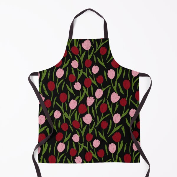 Item preview, pink and red tulip pattern designed and sold by KitschByKate.