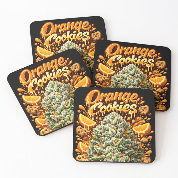 Item preview, Orange Cookies Graffiti Print | Orange Cookie Hybrid Strain Typography | Euphoric 420 designed and sold by WAUZ.