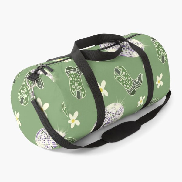 Item preview, Green Retro Disco Cowgirl Boots Pattern designed and sold by MoonwillowArt.