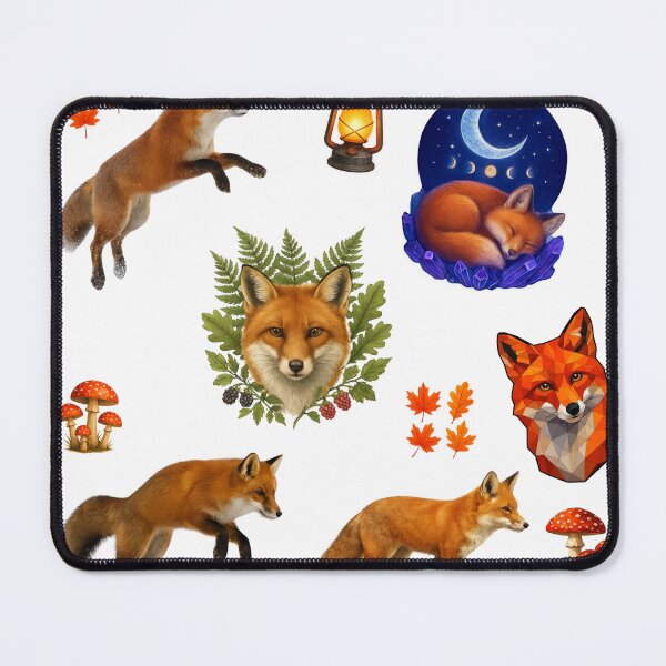 Item preview, Realistic Red Fox and Forest Elements Sticker Sheet designed and sold by orion-okeanos.