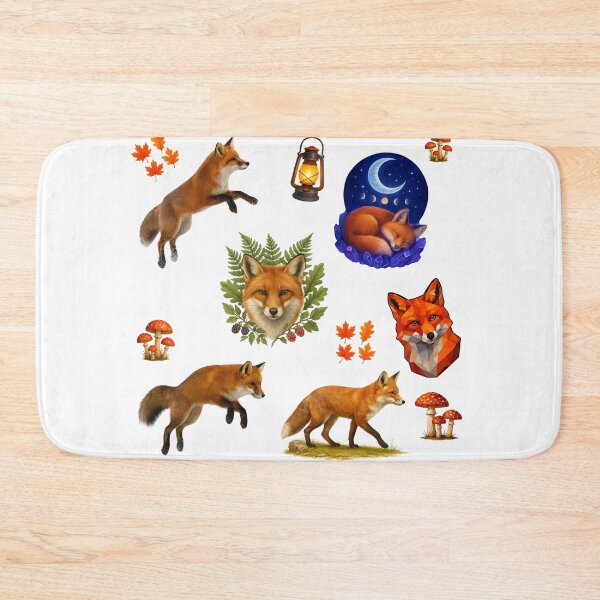 Item preview, Realistic Red Fox and Forest Elements Sticker Sheet designed and sold by orion-okeanos.