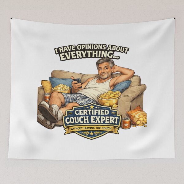 Item preview, Certified Couch Expert Meme designed and sold by rocknrollstyles.