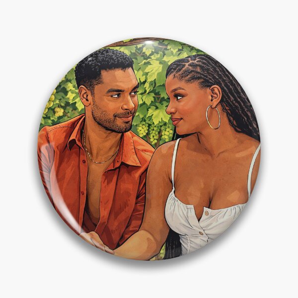 Item preview, Regé-Jean Page and Halle Bailey: an intimate moment under the vines (fan art) designed and sold by PopCultureAndStuff.