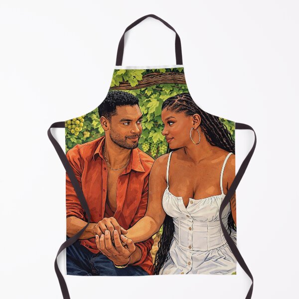 Item preview, Regé-Jean Page and Halle Bailey: an intimate moment under the vines (fan art) designed and sold by PopCultureAndStuff.