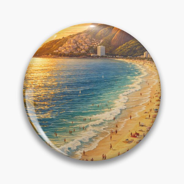 Item preview, Ipanema Beach – Rio de Janeiro Vintage Travel Poster designed and sold by ElartedeNoel.
