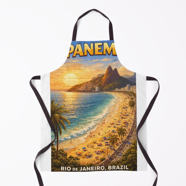 Item preview, Ipanema Beach – Rio de Janeiro Vintage Travel Poster designed and sold by ElartedeNoel.