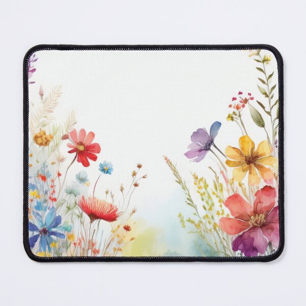Item preview, BRIGHT PASTEL Spring Boho watercolour pastel wildflower garden painting, nature inspired neutral colours floral spring botanical flowers designed and sold by navitalidesign.