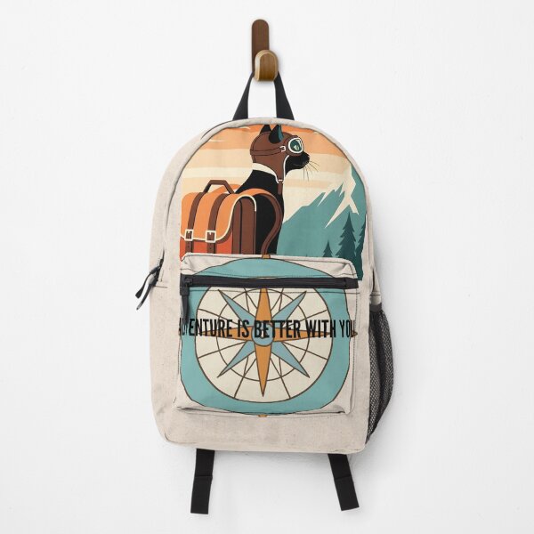 Item preview, Adventure Is Better With You – Vintage Adventure Cat Travel Poster Aesthetic designed and sold by InfinitePawBond.