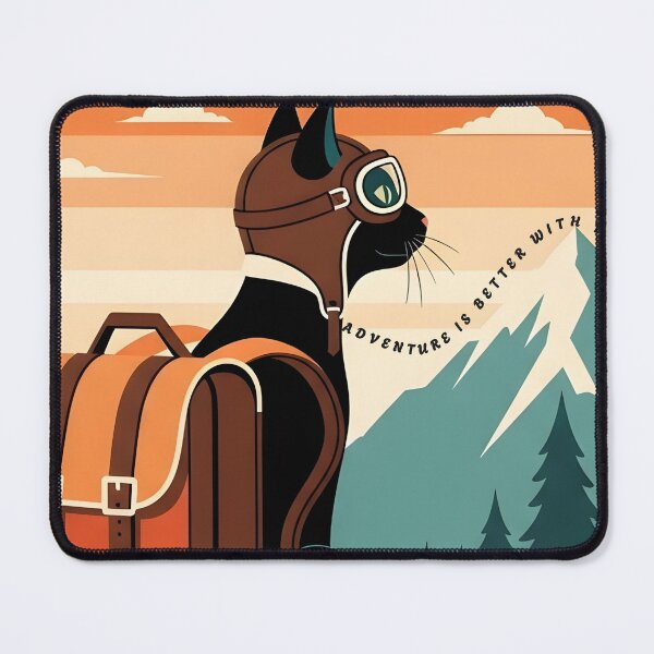 Item preview, Adventure Is Better With You – Vintage Adventure Cat Travel Poster Aesthetic designed and sold by InfinitePawBond.