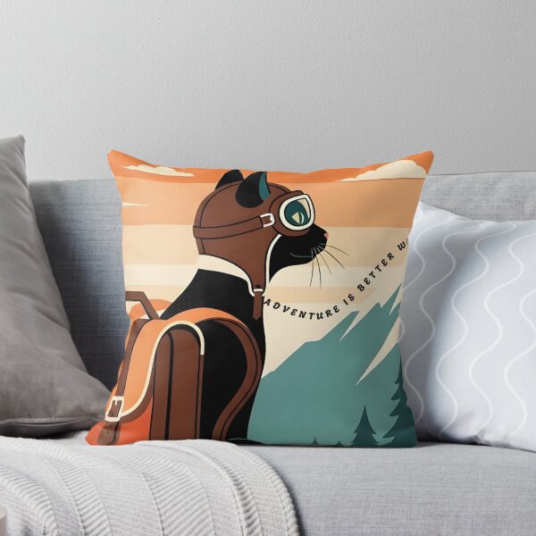 Item preview, Adventure Is Better With You – Vintage Adventure Cat Travel Poster Aesthetic designed and sold by InfinitePawBond.