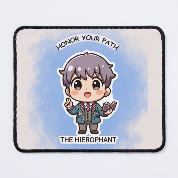 Item preview, Cute Tarot The Hierophant Illustration – Honor Your Path Kawaii Spiritual Art designed and sold by RositaArtStudio.