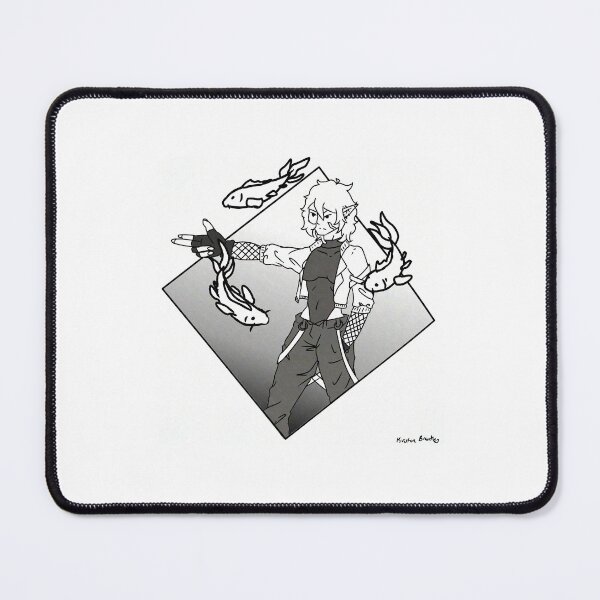 Item preview, B&W cyberpunk elf w/koi designed and sold by nikitaa122.