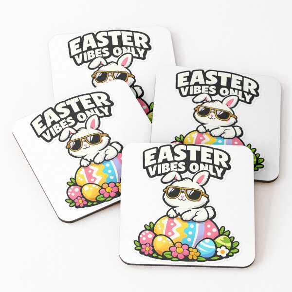 Item preview, Easter Vibes Only Cool Bunny Sunglasses Eggs designed and sold by VaultInk.