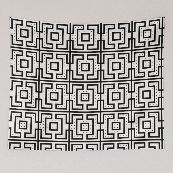 Item preview, Geometric Monochrome Pattern ADG P25.P01.088 designed and sold by Space & Care - Art Deco GeoMetrica.