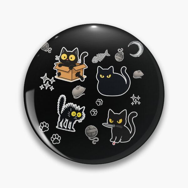 Item preview, Stare Into The Void Funny Black Cat Sticker Sheet designed and sold by orion-okeanos.