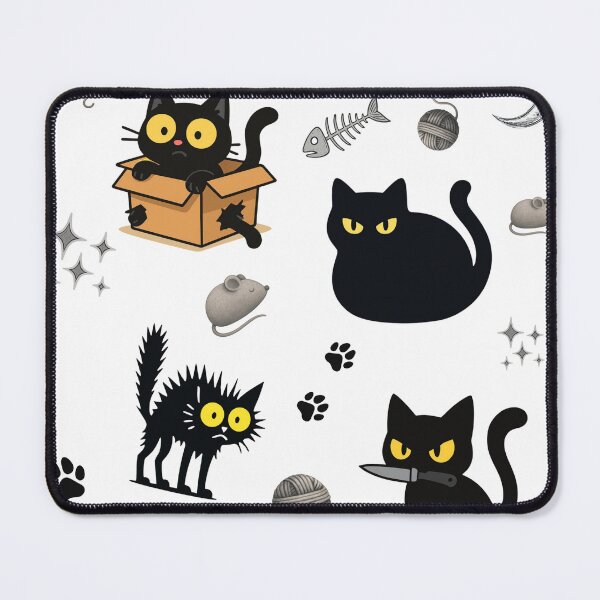 Item preview, Stare Into The Void Funny Black Cat Sticker Sheet designed and sold by orion-okeanos.