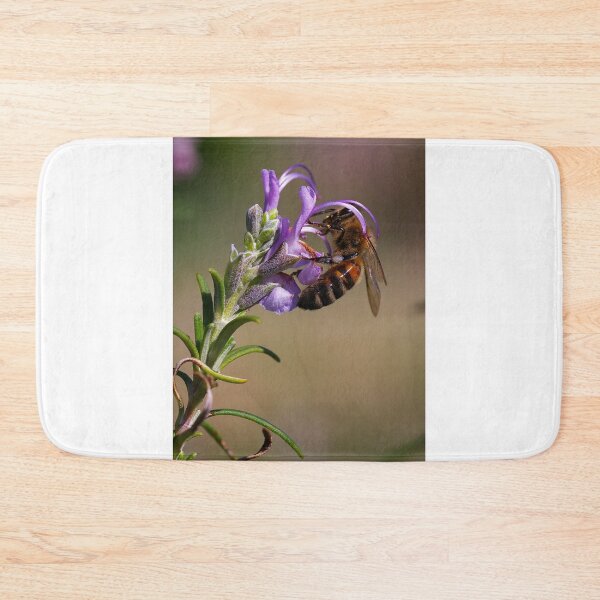 Item preview, Bee in rosemary flower designed and sold by BigAndRed.