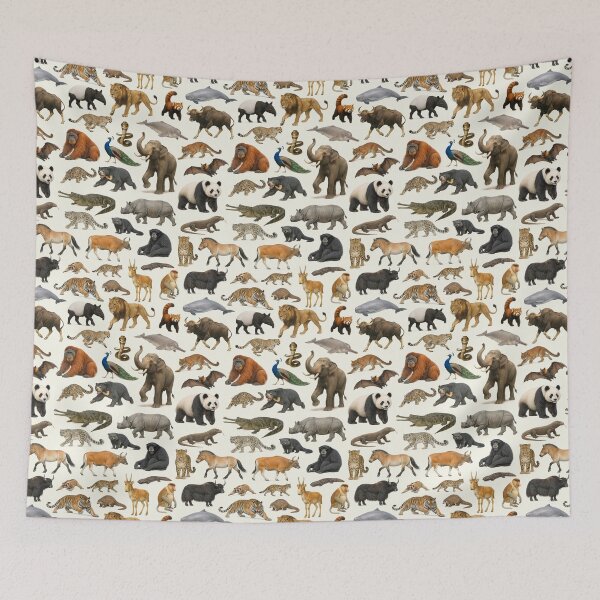 Item preview, Animals of Asia Retro Style Identification Chart designed and sold by kakarikihill.