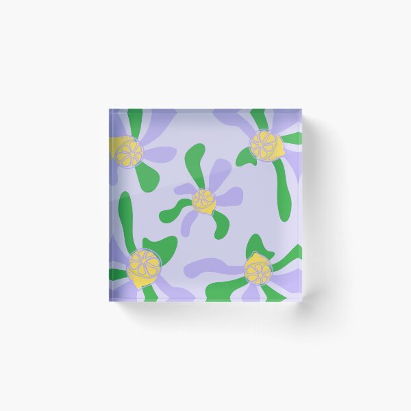 Item preview, Abstract Green & Lavender Organic Shapes with Lemons – Minimalist Aesthetic Design for Summer designed and sold by MoodsOfMine.