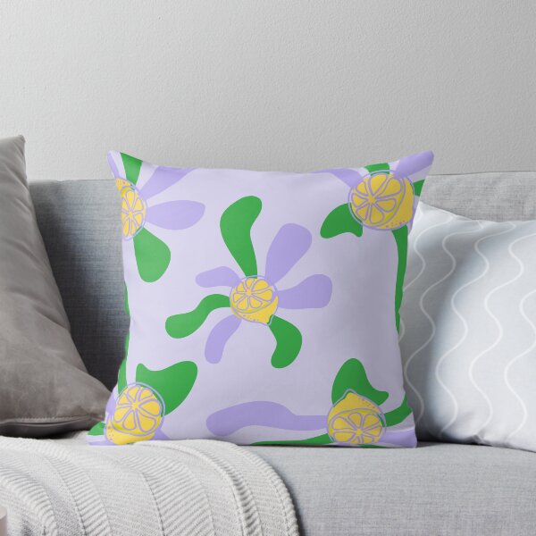 Item preview, Abstract Green & Lavender Organic Shapes with Lemons – Minimalist Aesthetic Design for Summer designed and sold by MoodsOfMine.