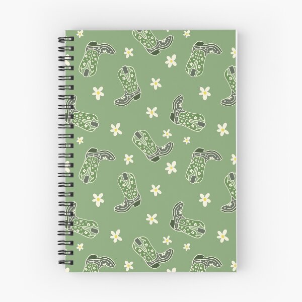 Item preview, Green Floral Cowgirl Boots Pattern designed and sold by MoonwillowArt.