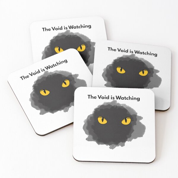 Item preview, The Void is Watching Funny Black Cat Eyes designed and sold by orion-okeanos.