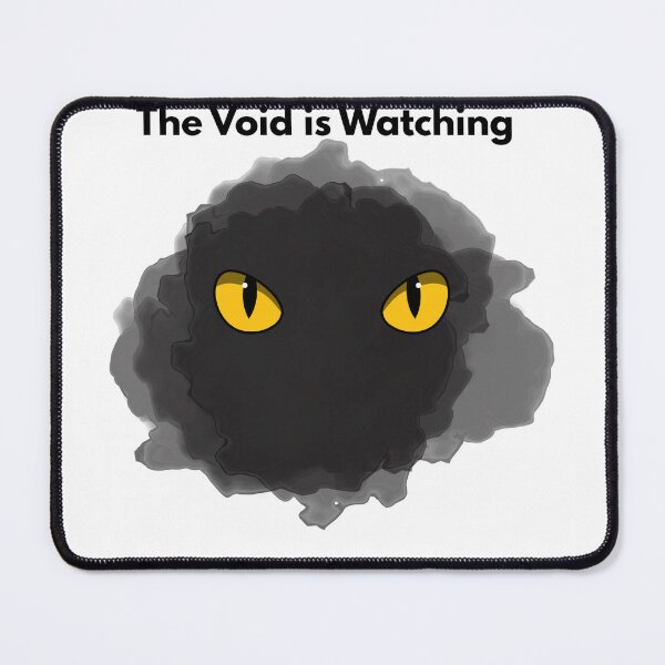 Item preview, The Void is Watching Funny Black Cat Eyes designed and sold by orion-okeanos.