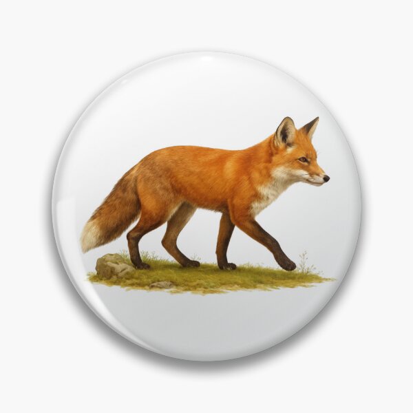 Item preview, Realistic Red Fox Walking in Nature Illustration designed and sold by orion-okeanos.