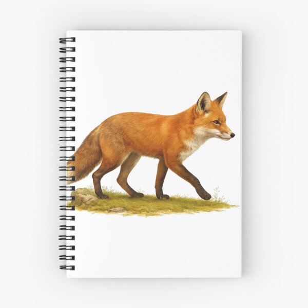 Item preview, Realistic Red Fox Walking in Nature Illustration designed and sold by orion-okeanos.