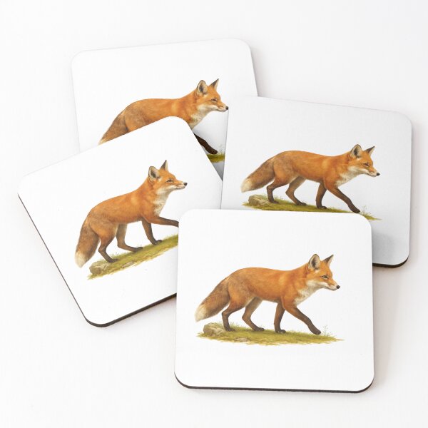 Item preview, Realistic Red Fox Walking in Nature Illustration designed and sold by orion-okeanos.