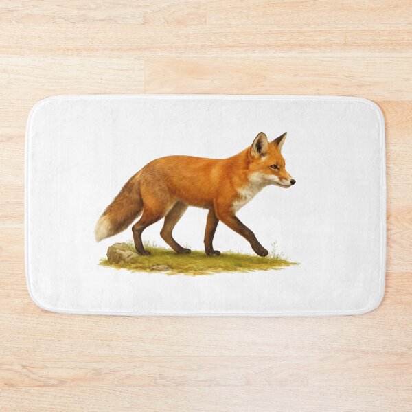 Item preview, Realistic Red Fox Walking in Nature Illustration designed and sold by orion-okeanos.