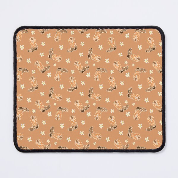 Item preview, Orange Floral Cowgirl Boots Pattern designed and sold by MoonwillowArt.