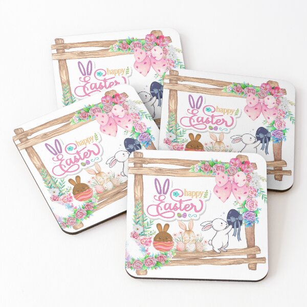 Item preview, Vintage Floral Easter Bunny Wooden Frame designed and sold by FunSticky14.