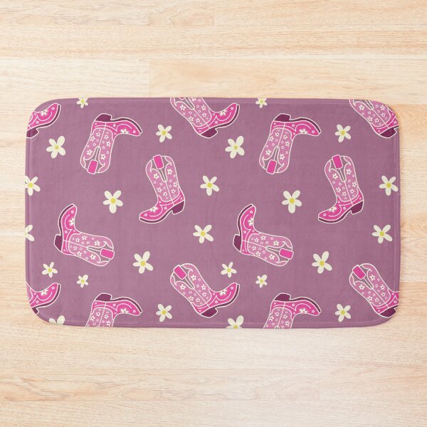 Item preview, Pink Floral Cowgirl Boots Pattern designed and sold by MoonwillowArt.