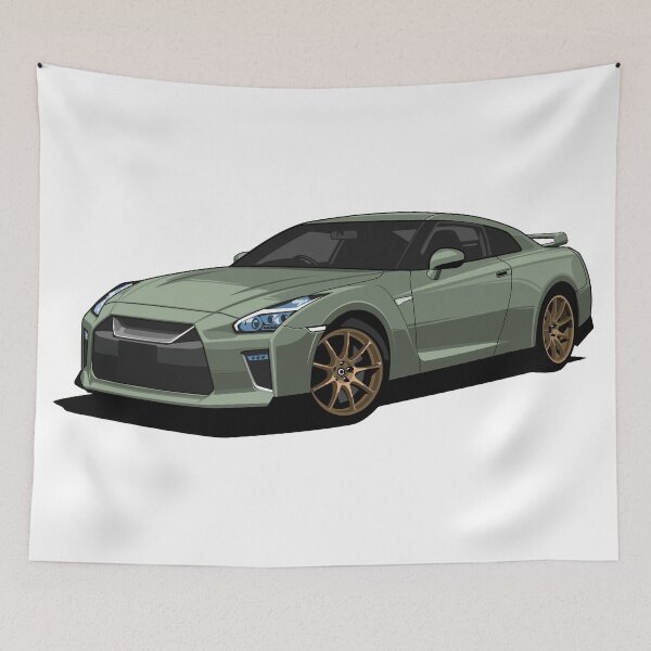 Item preview, Nissan GT-R Sports Car Vector Illustration – JDM Performance Car Art designed and sold by wisnubayuaji.