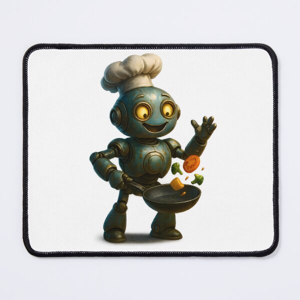 Item preview, Cute Chef Robot Cooking Vegetables designed and sold by Yomere.