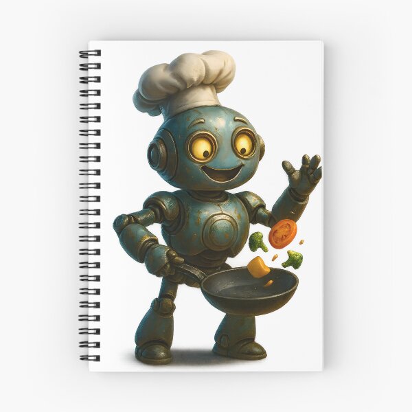 Item preview, Cute Chef Robot Cooking Vegetables designed and sold by Yomere.