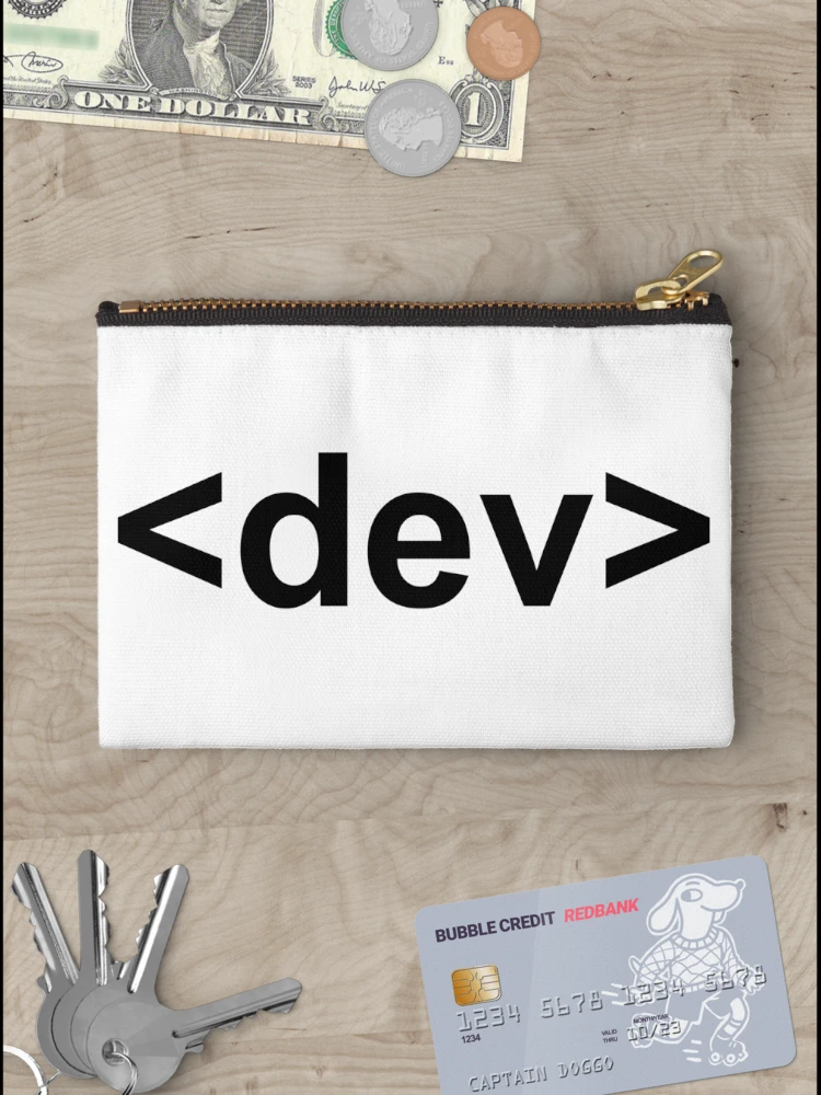Thumbnail 3 of 4, Zipper Pouch, Dev- Computing Science Computer Programmer Design designed and sold by the-elements.