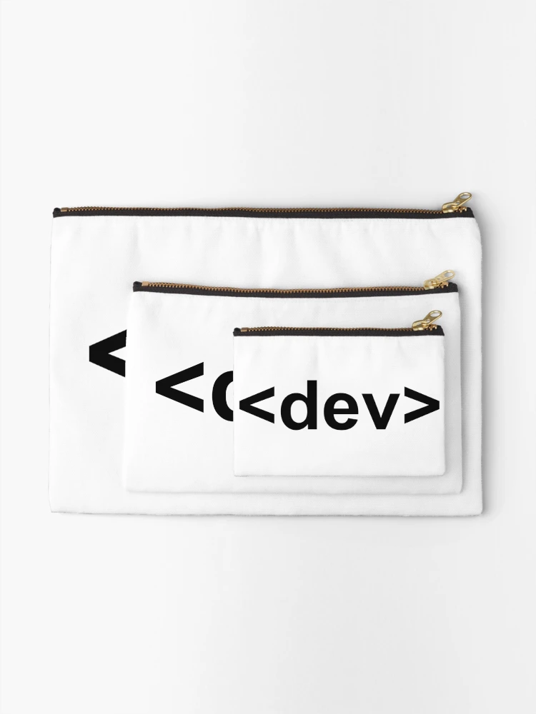 Thumbnail 2 of 4, Zipper Pouch, Dev- Computing Science Computer Programmer Design designed and sold by the-elements.