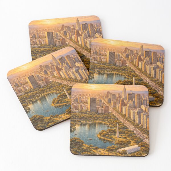 Item preview, São Paulo Aerial View – Vintage Travel Poster designed and sold by ElartedeNoel.