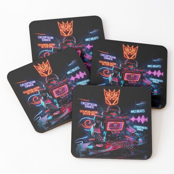 Item preview, Soundblaster DJ - Decepticon MK2 Beats Neon Retrowave designed and sold by keythxctrs.