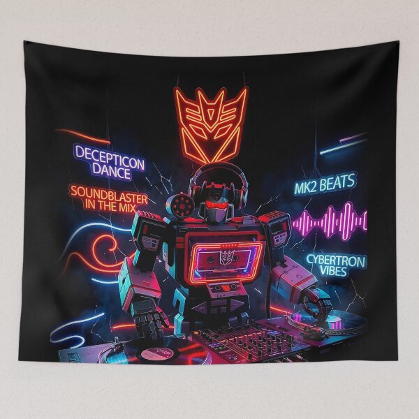 Item preview, Soundblaster DJ - Decepticon MK2 Beats Neon Retrowave designed and sold by keythxctrs.