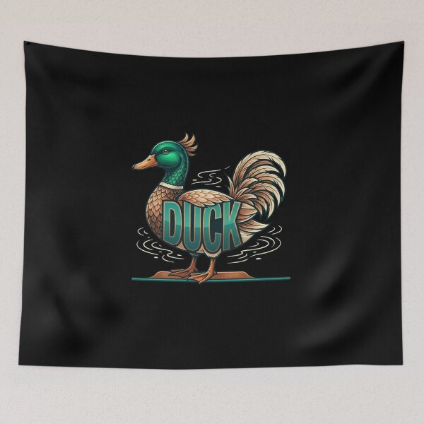 Item preview, Stylized Duck with Bold Typography designed and sold by LittleLoopArt.