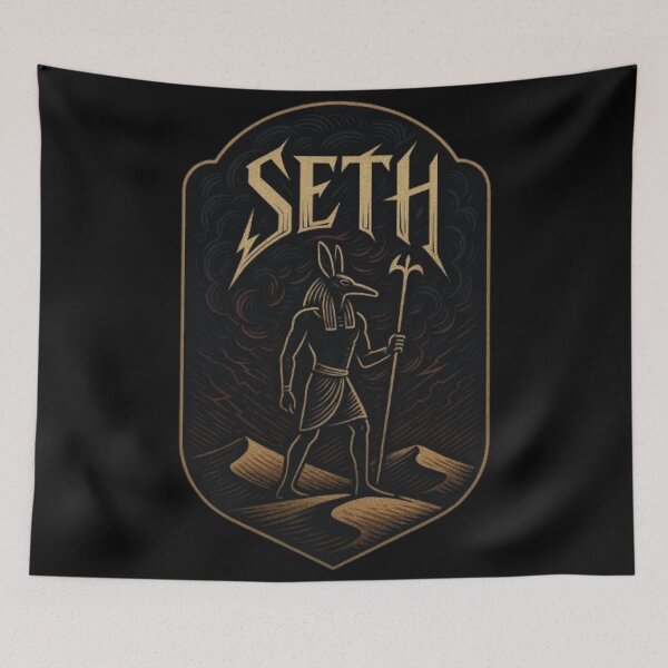 Item preview, Seth God Ancient Egypt Design, Egyptian Mythology, Chaos and Desert God, Osiris Myth, Horus Rival, Egyptian Deity Art designed and sold by Typologystudios.