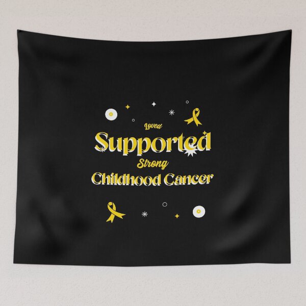 Item preview, Loved Supported Strong Childhood Cancer designed and sold by ACA Design & Print.