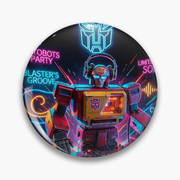 Item preview, Blaster DJ - Autobots Party Cybertron Vibes Neon Art designed and sold by keythxctrs.