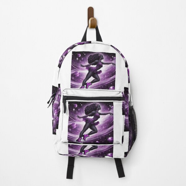 Item preview, Celestial Orbit Queen – Afrofuturist Ice Skater in Cosmic Motion designed and sold by Lucienne Reimagined.