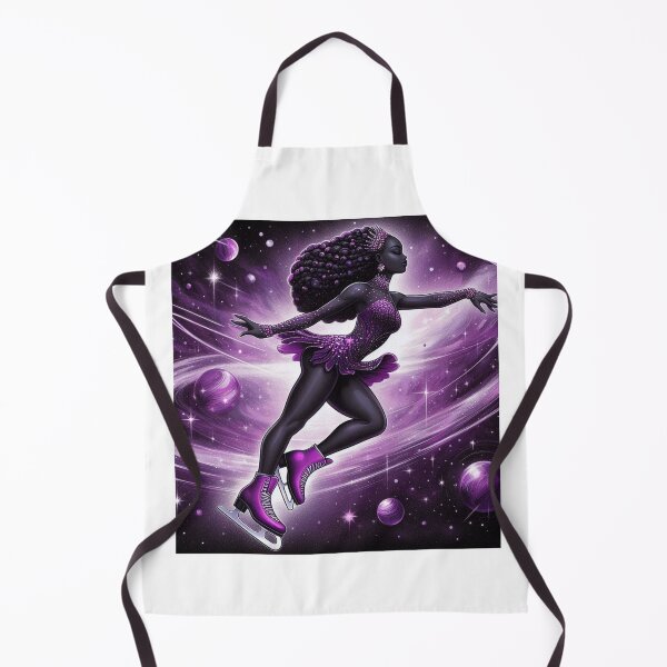 Item preview, Celestial Orbit Queen – Afrofuturist Ice Skater in Cosmic Motion designed and sold by Lucienne Reimagined.
